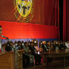 ACTO. La inauguracin del ao acadmico de la Universidad en el teatro Gran Mariscal.