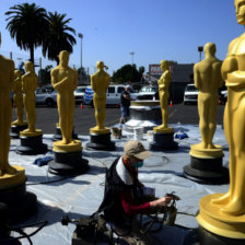 PREPARATIVOS. Los ltimos detalles para la gala de los Oscar en el teatro Dolby de Hollywood.