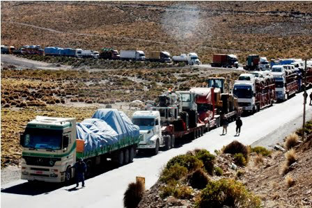 DEMANDA. Bolivia quiere atencin de 24 horas para no perjudicar al transporte nacional.