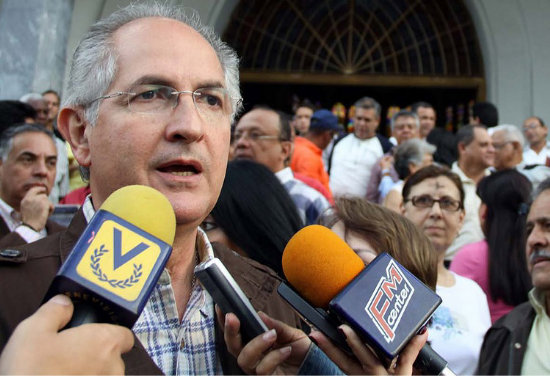 OPOSITOR. El alcalde de Caracas, Antonio Ledezma, est recluido en una crcel militar.