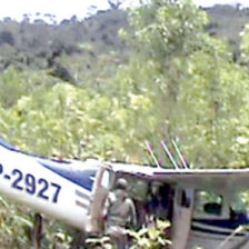 DROGAS. La avioneta con matrcula boliviana fue derribada por las fuerzas policiales de Per.