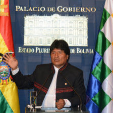 POSICIN. El presidente del Estado, Evo Morales, en conferencia de prensa, ayer.